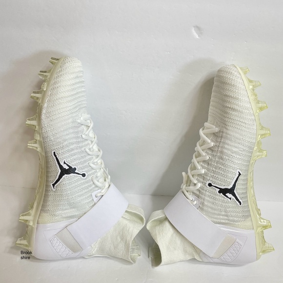 Jordan Alpha Menace Elite 2 White Flyknit Football Cleats Size 14 CV1664-103 - Picture 5 of 9